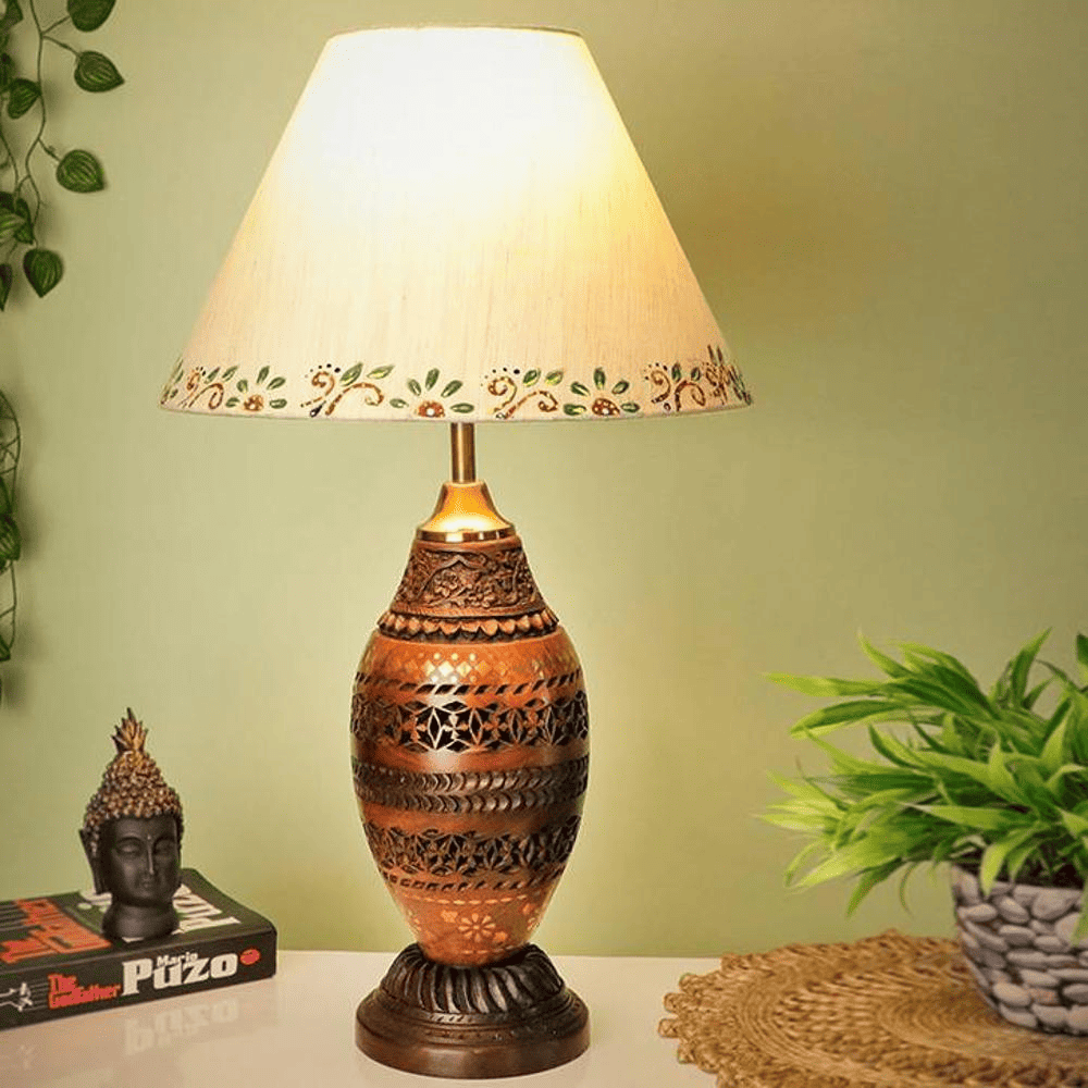 Andre Table Lamp with Solid Wood Base