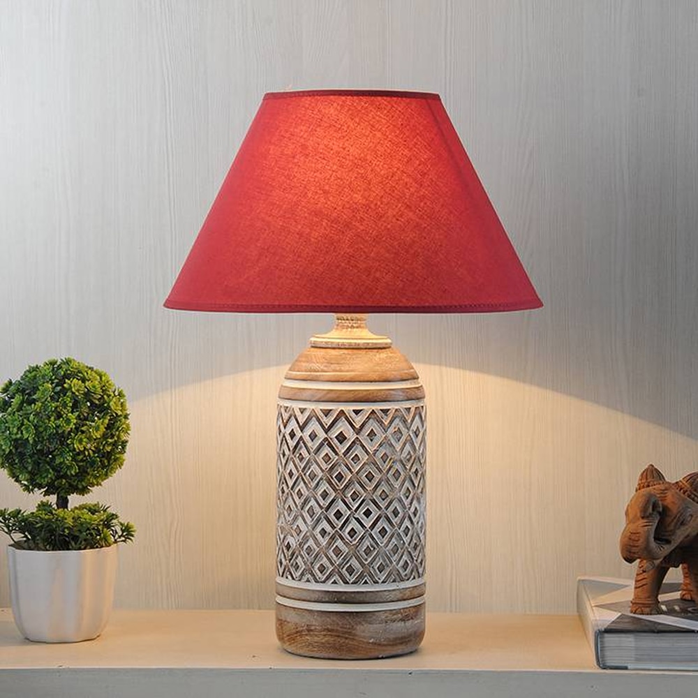 Ryder - Maroon Table Lamp - Kapoor Lamp Shades