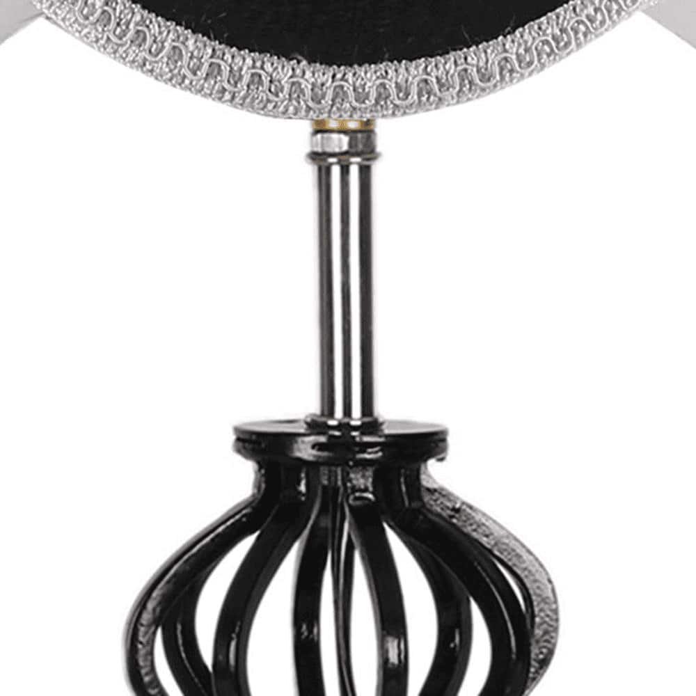 Brynn Vintage Multicolor Shade Table lamp with Wood & Iron Base