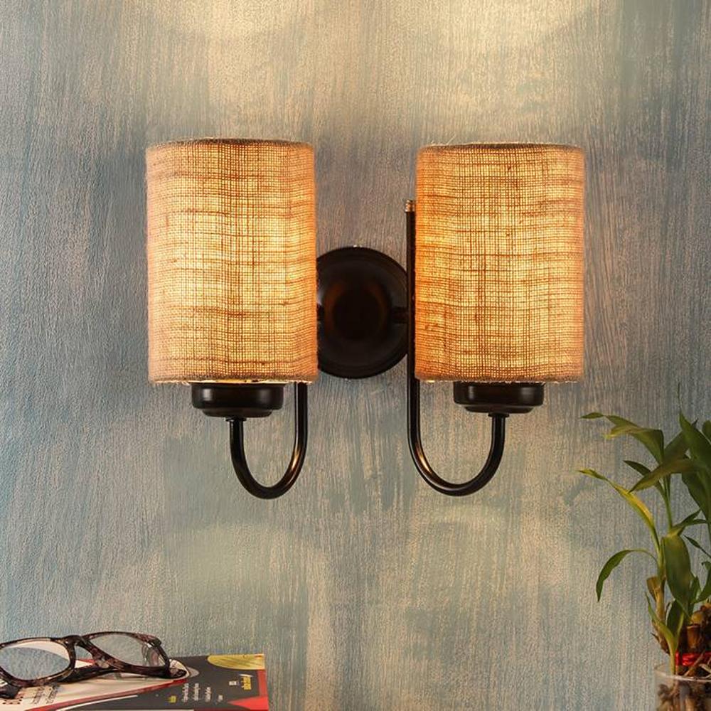 Vladimir Beige Natural Fiber Wall Light