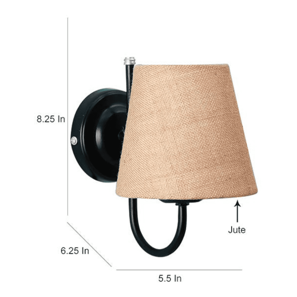 Lind Beige Natural Fiber Wall Light