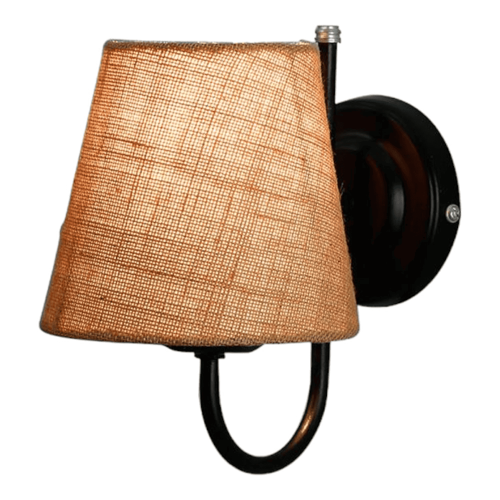 Lind Beige Natural Fiber Wall Light