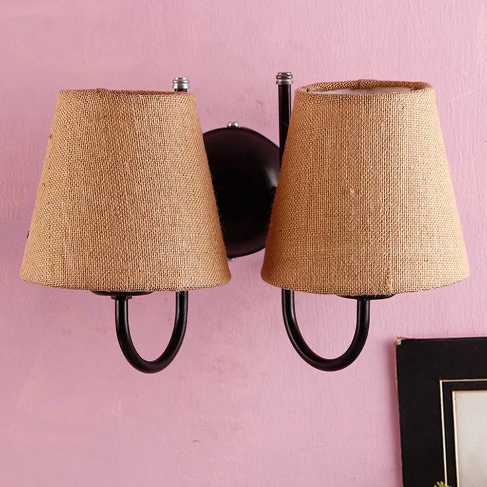 Daye Beige Natural Fiber Wall Light