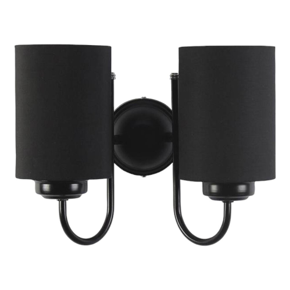 Scott Black Fabric Wall Light