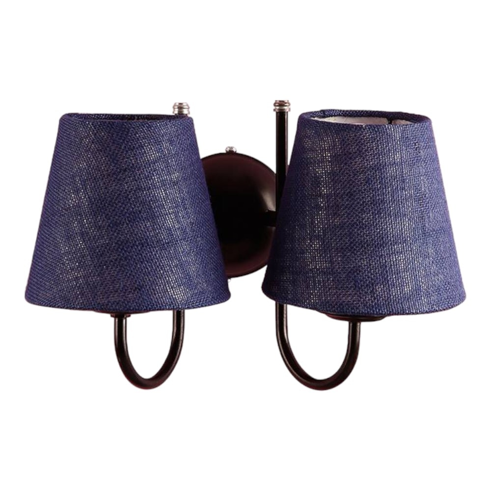 Shawndelle Blue Natural Fiber Wall Light