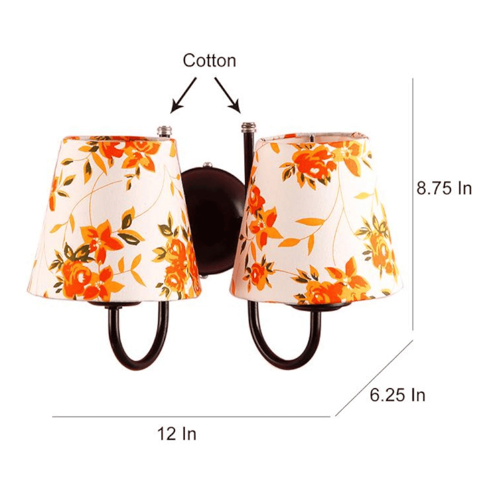 Wanette Multicolour Fabric Wall Light
