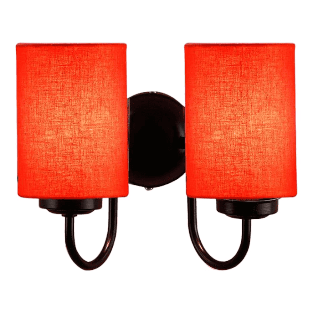 Dodge Orange Fabric Wall Light