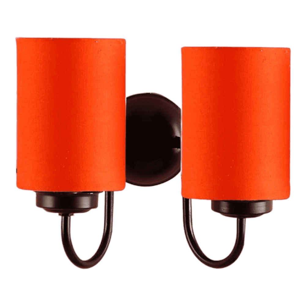 Dodge Orange Fabric Wall Light