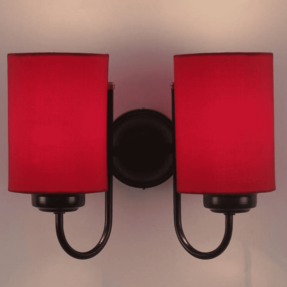 Truman Red Fabric Wall Light