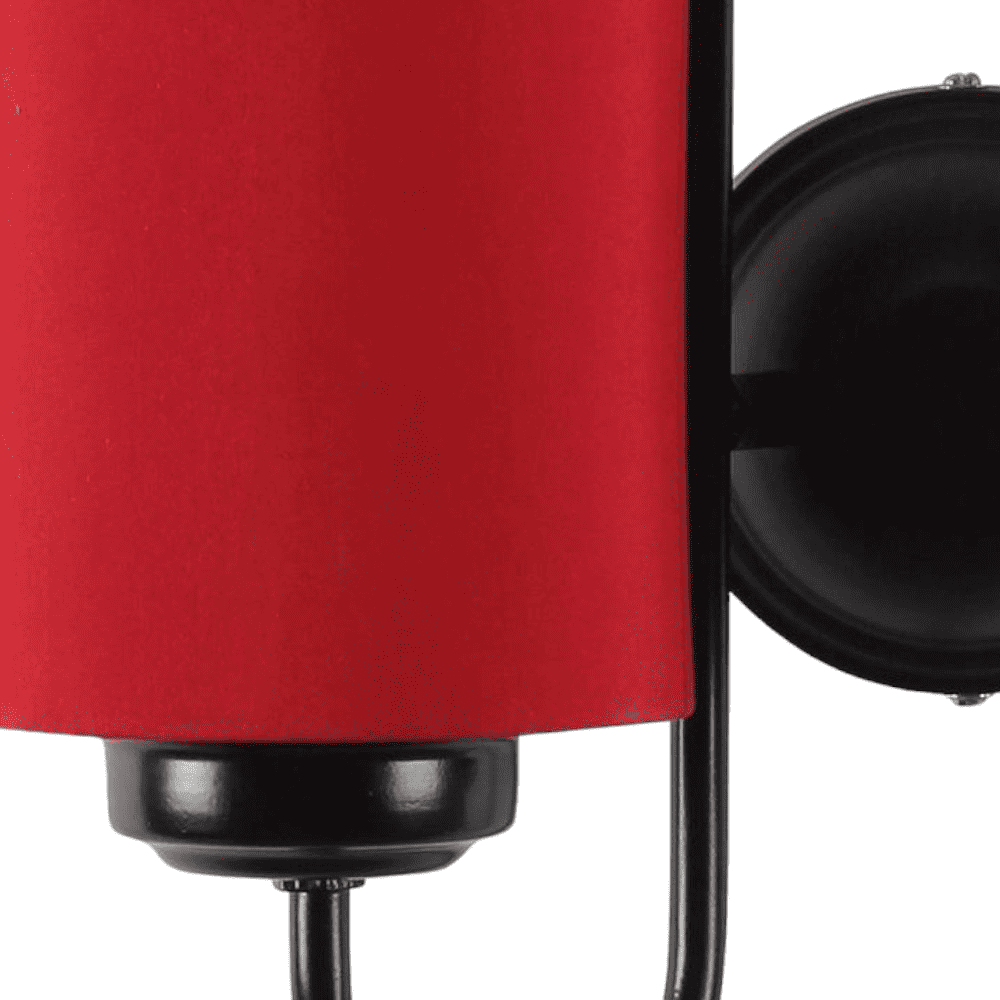 Truman Red Fabric Wall Light