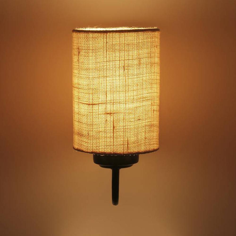Salinger White Natural Fiber Wall Light