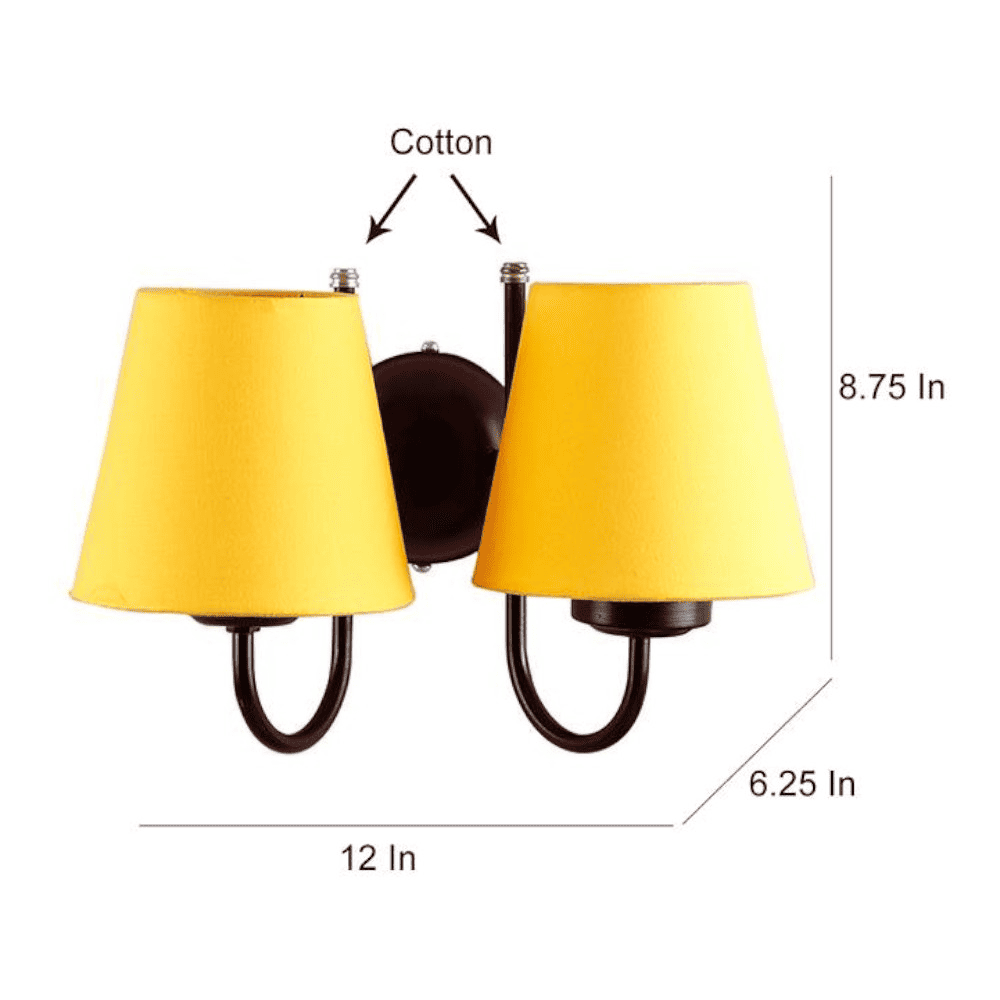 Cheslea Yellow Fabric Wall Light