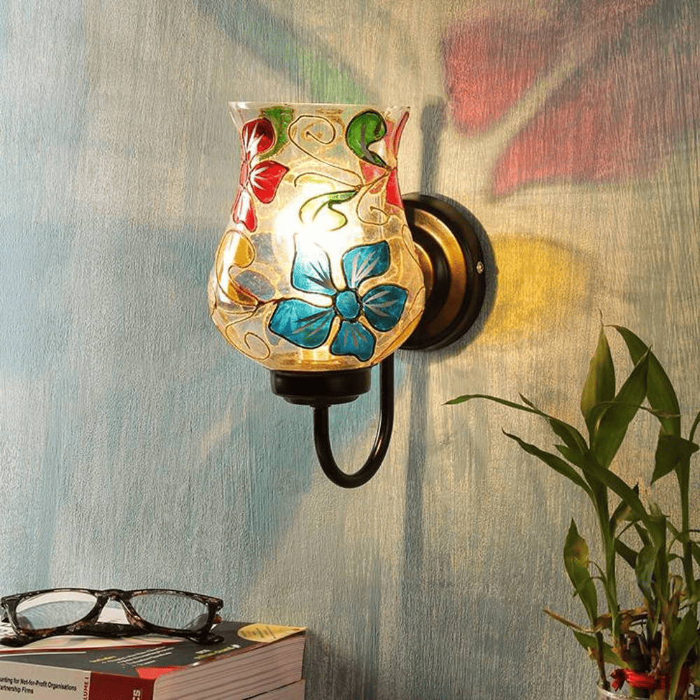 John Multicolour Glass Wall Light