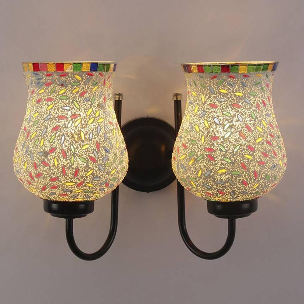 Kurt Multicolour Glass Wall Light