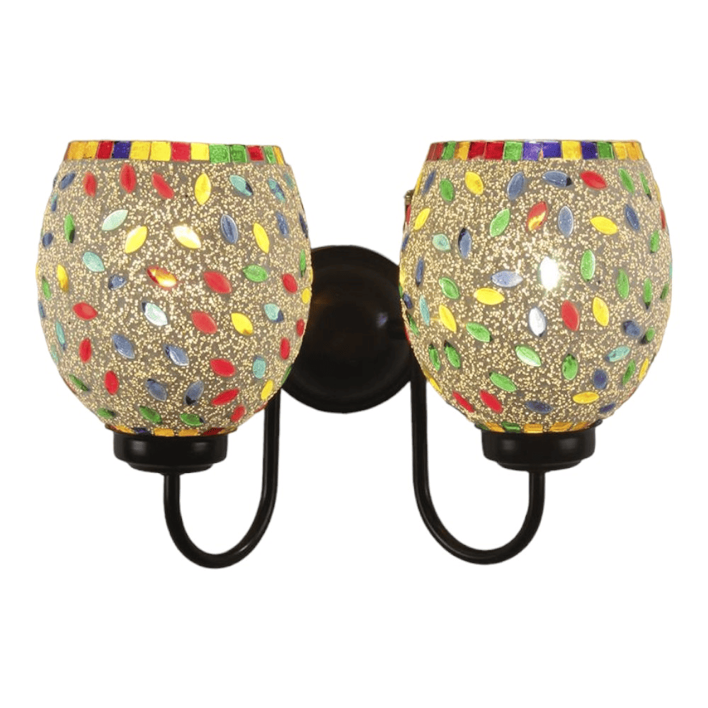 Nathaniel Multicolour Glass Wall Light