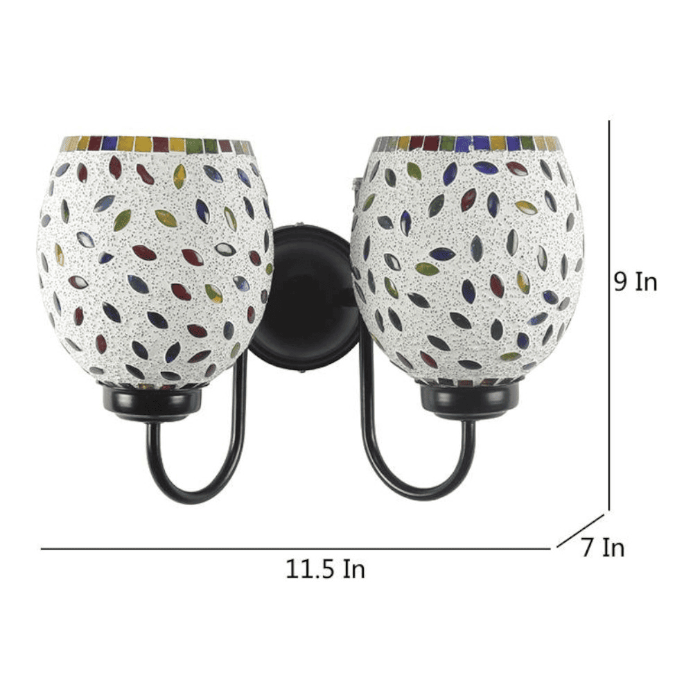 Nathaniel Multicolour Glass Wall Light