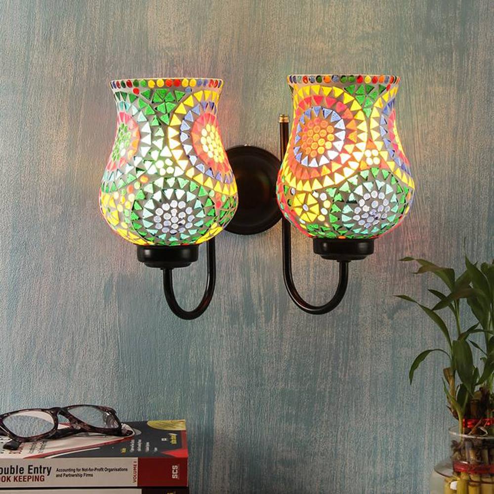 Philip Multicolour Glass Wall Light