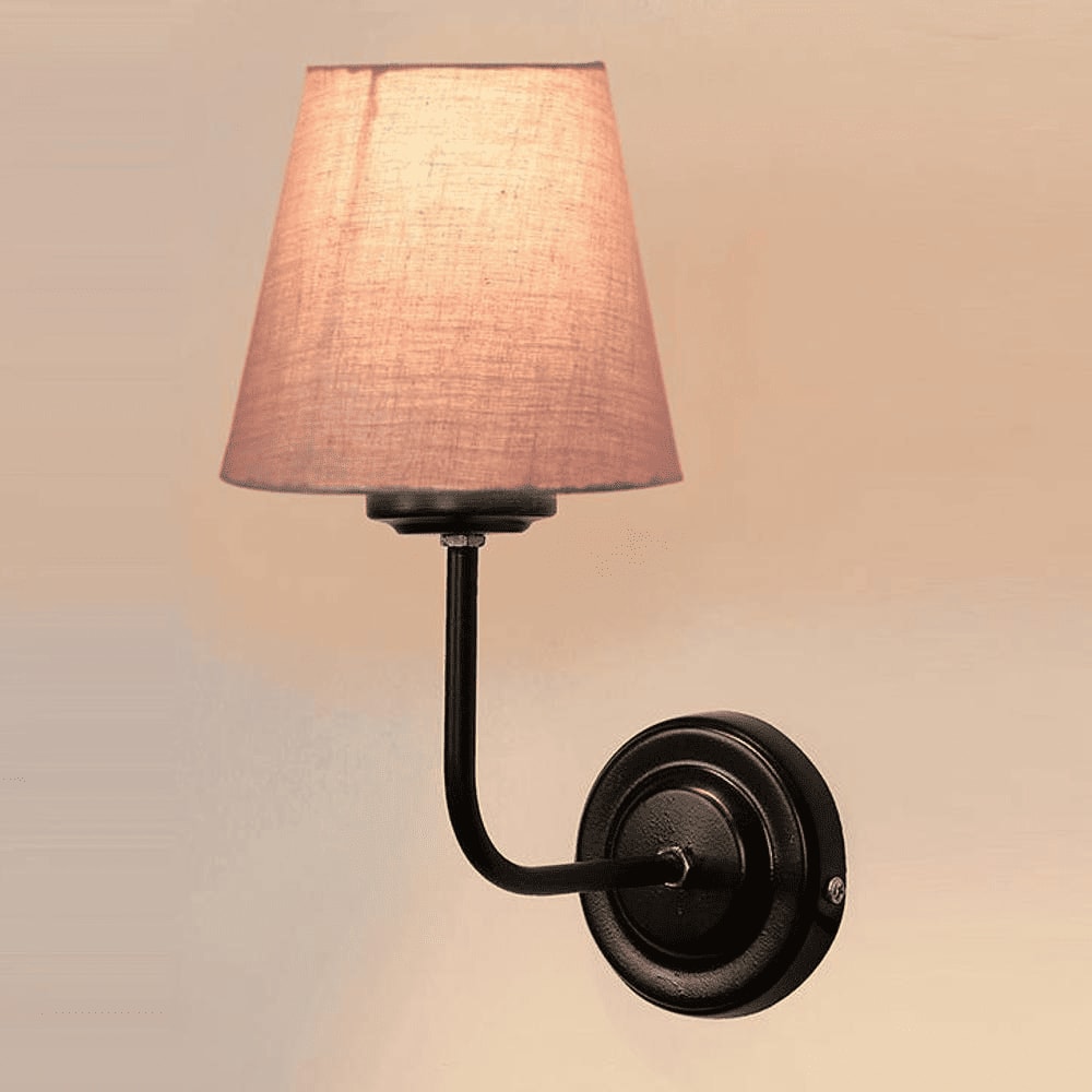 Roscoe Grey cotton Wall mounted Lamp Iron Base(KV06)