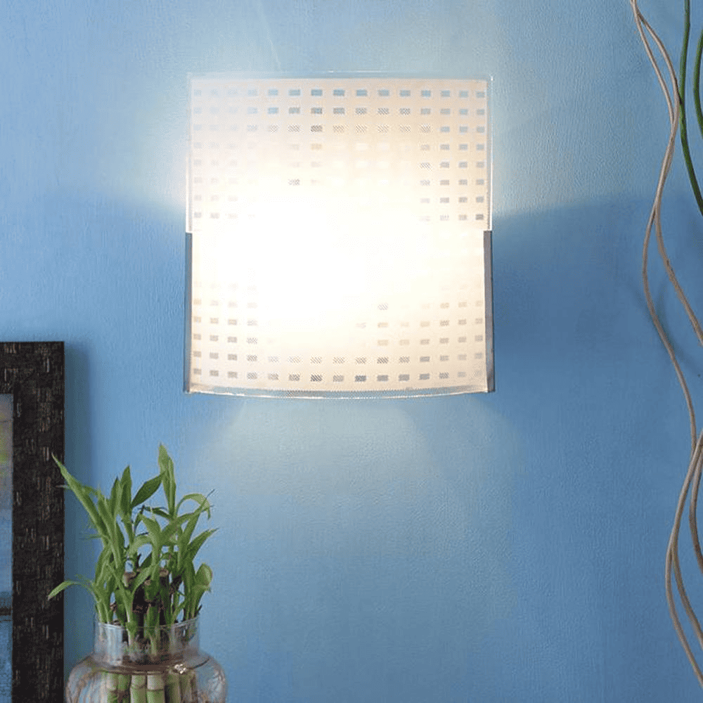Shanita White Glass Wall Light