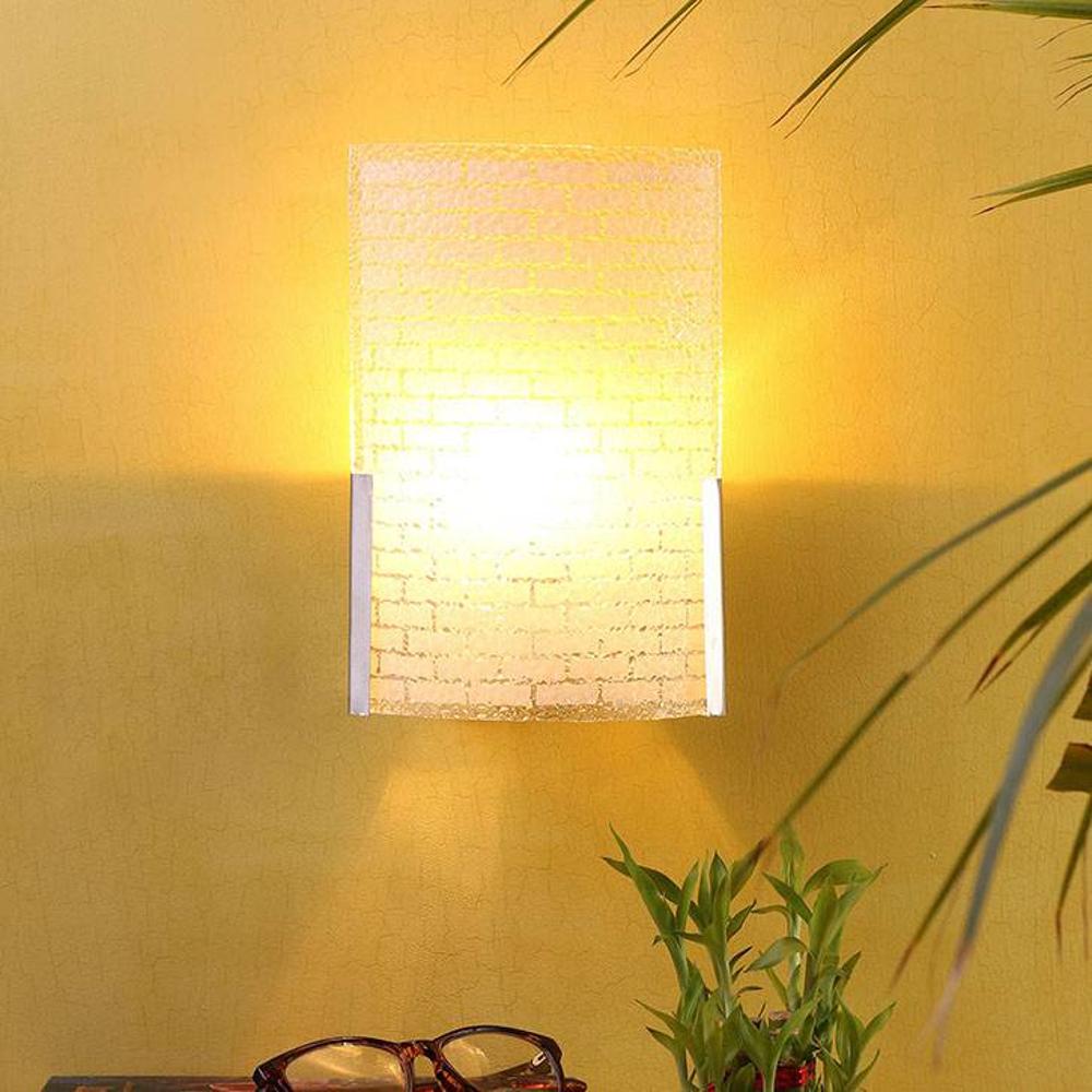 Clayburn White Glass Wall Light
