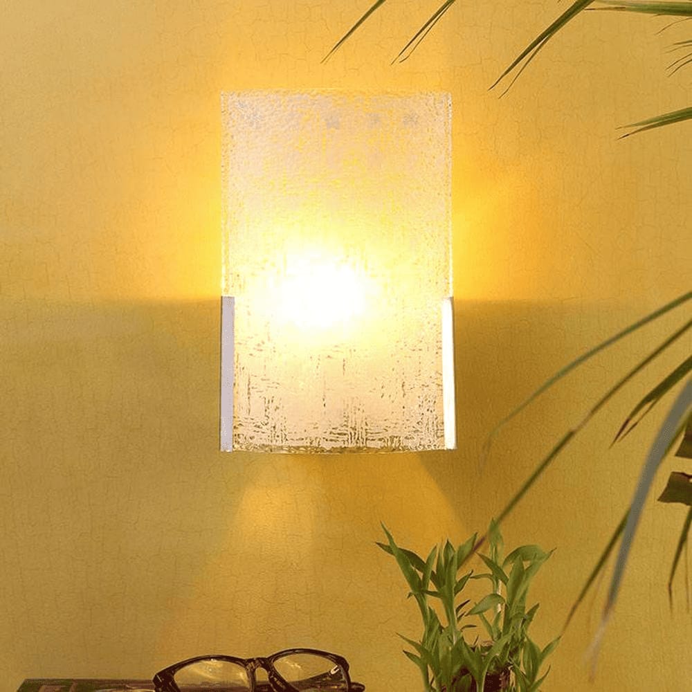 Eydie White Glass Wall Light