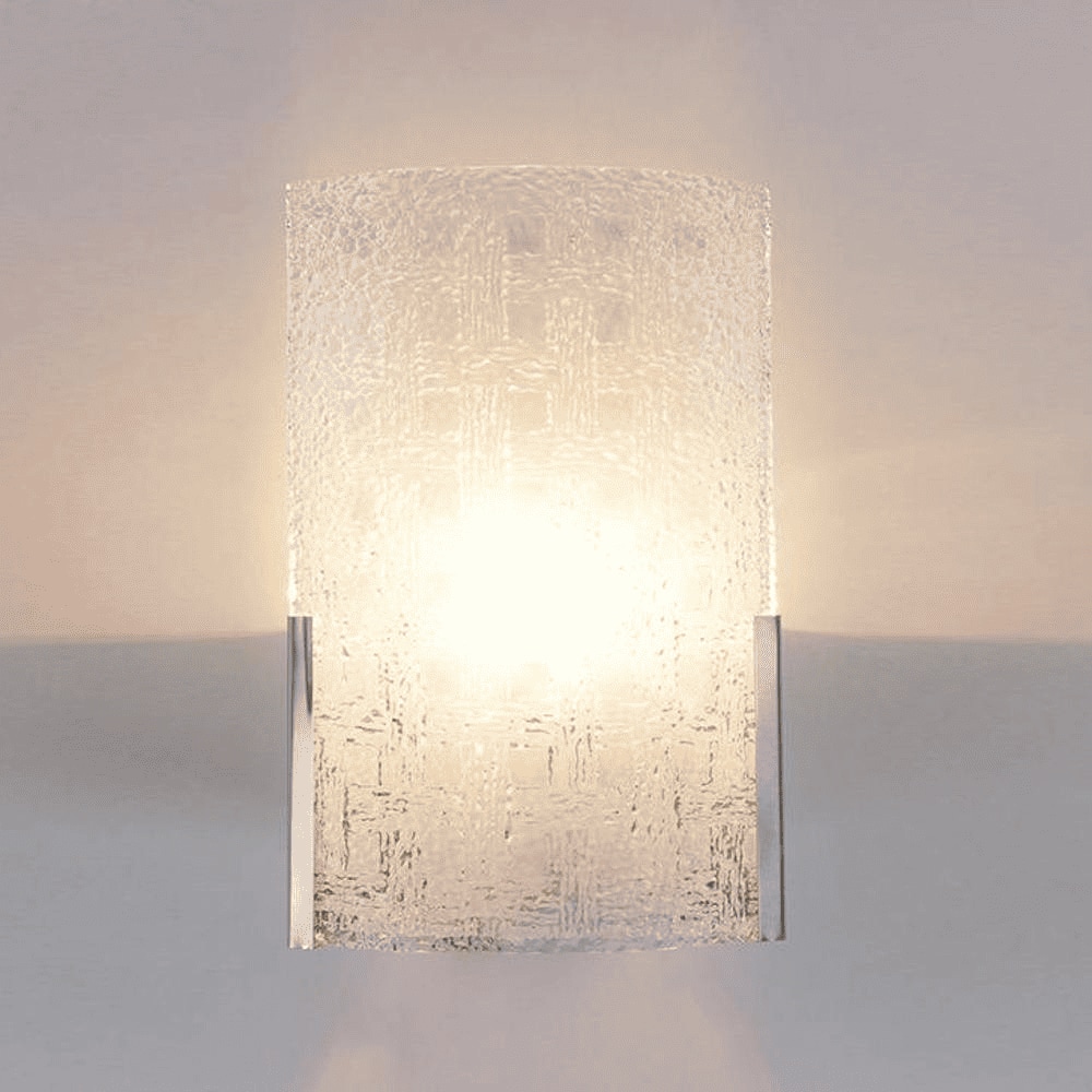 Eydie White Glass Wall Light