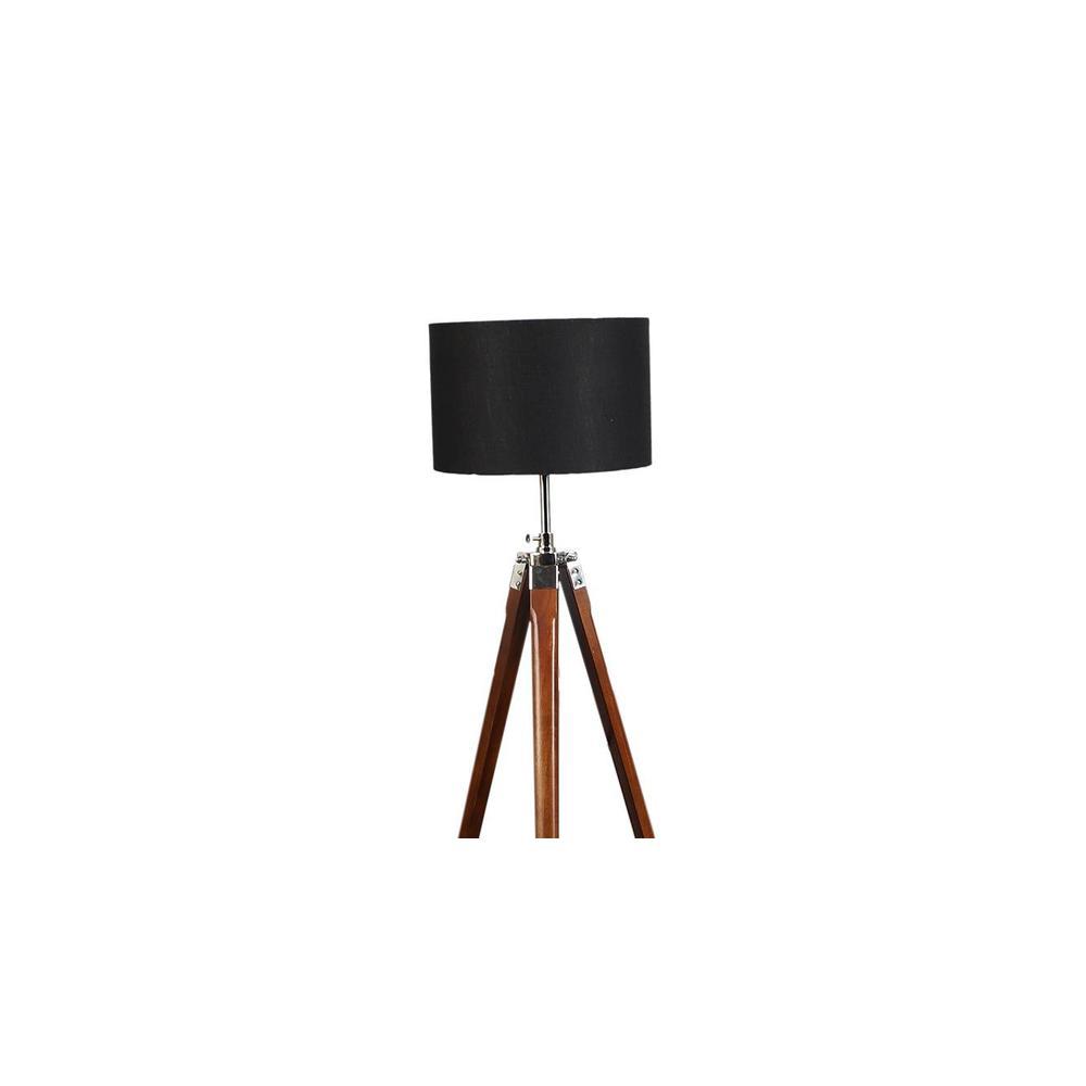 Hemmings Black Cotton Shade Floor Lamp