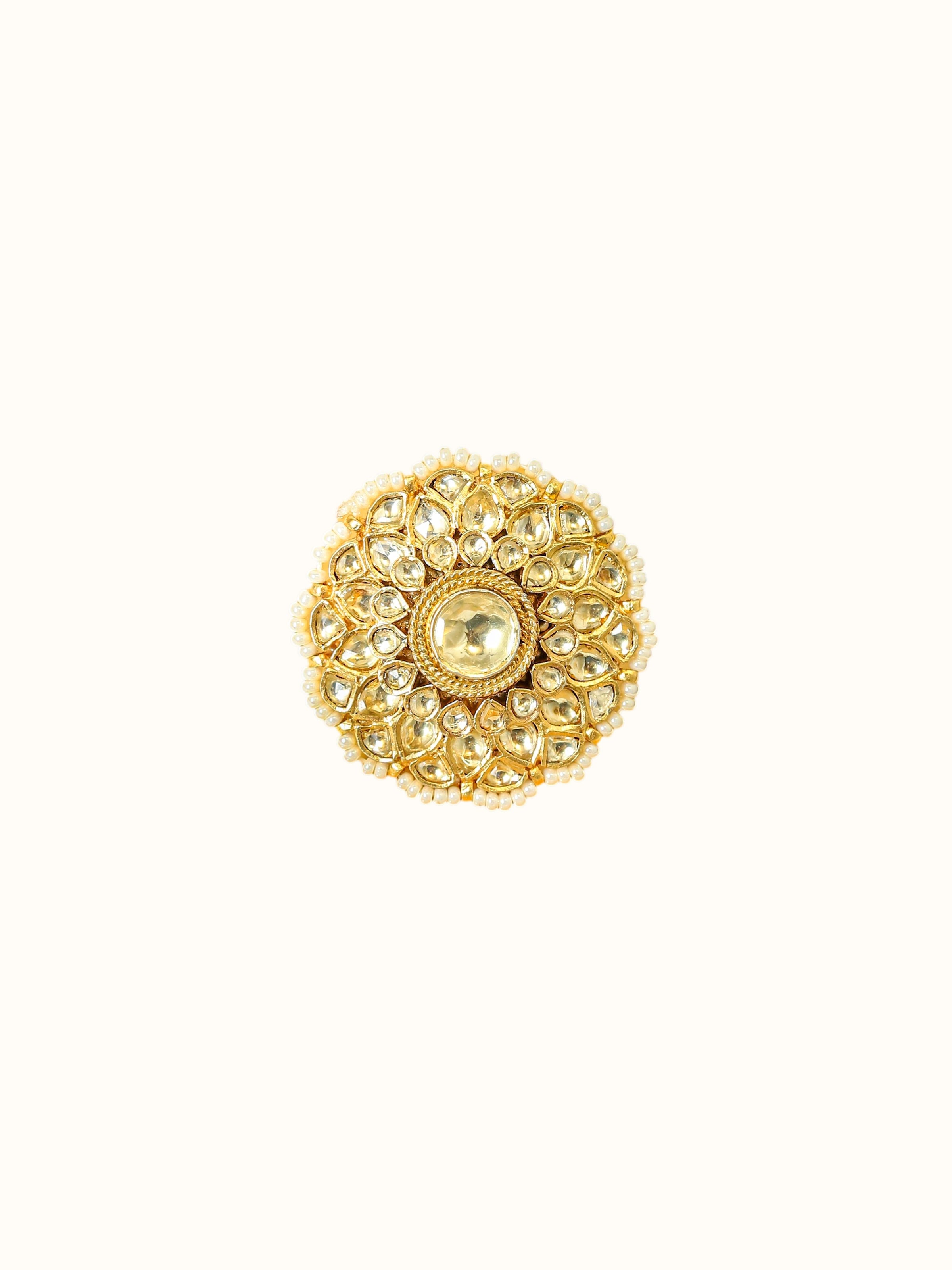 Jadau Silver Ring