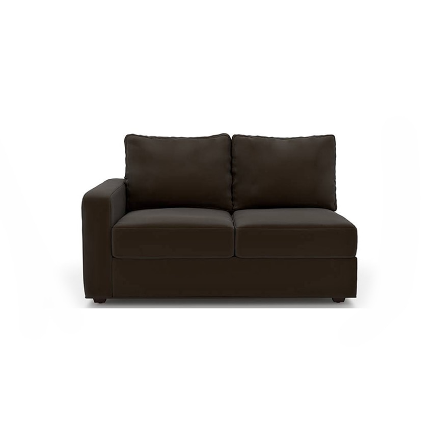 Apollo Sofa (Colour : Chocolate, Cushion : Soft, Seating Capacity : Right Aligned 2 Seater + Right Aligned Chaise + Ottoman)