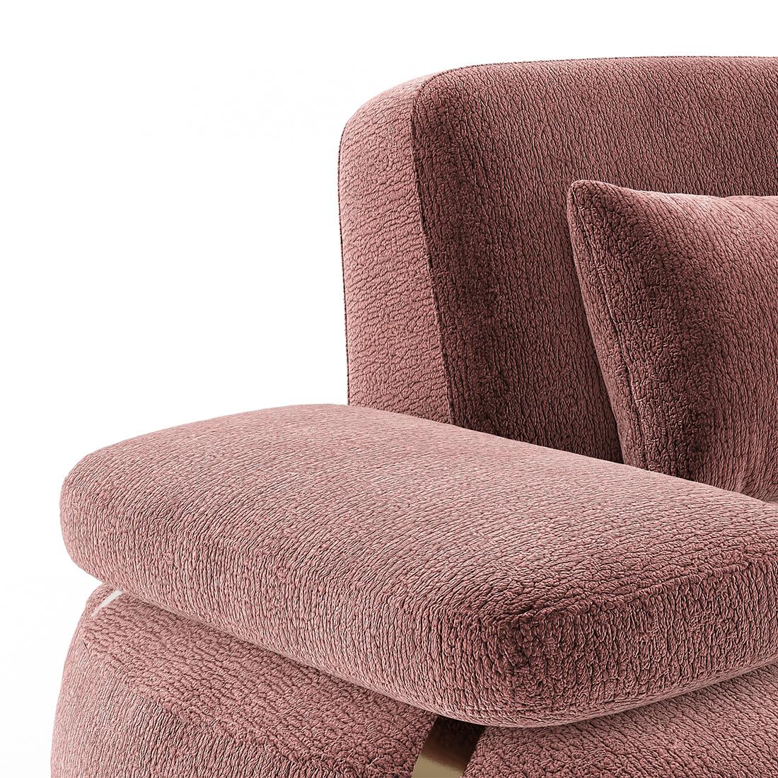 Soho 3 Seater Fabric Sofa In Blush Fabric