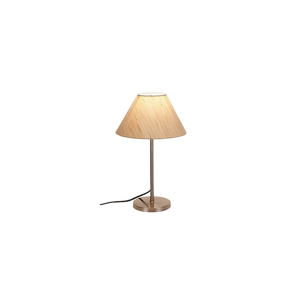 Gordon Off White Fabric Shade Table Lamp with Steel Steel Base