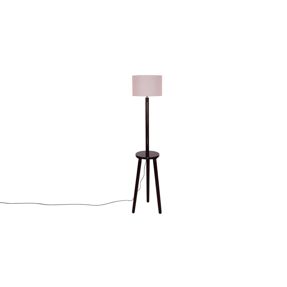 Fiona Grey Cotton Shade Floor Lamp