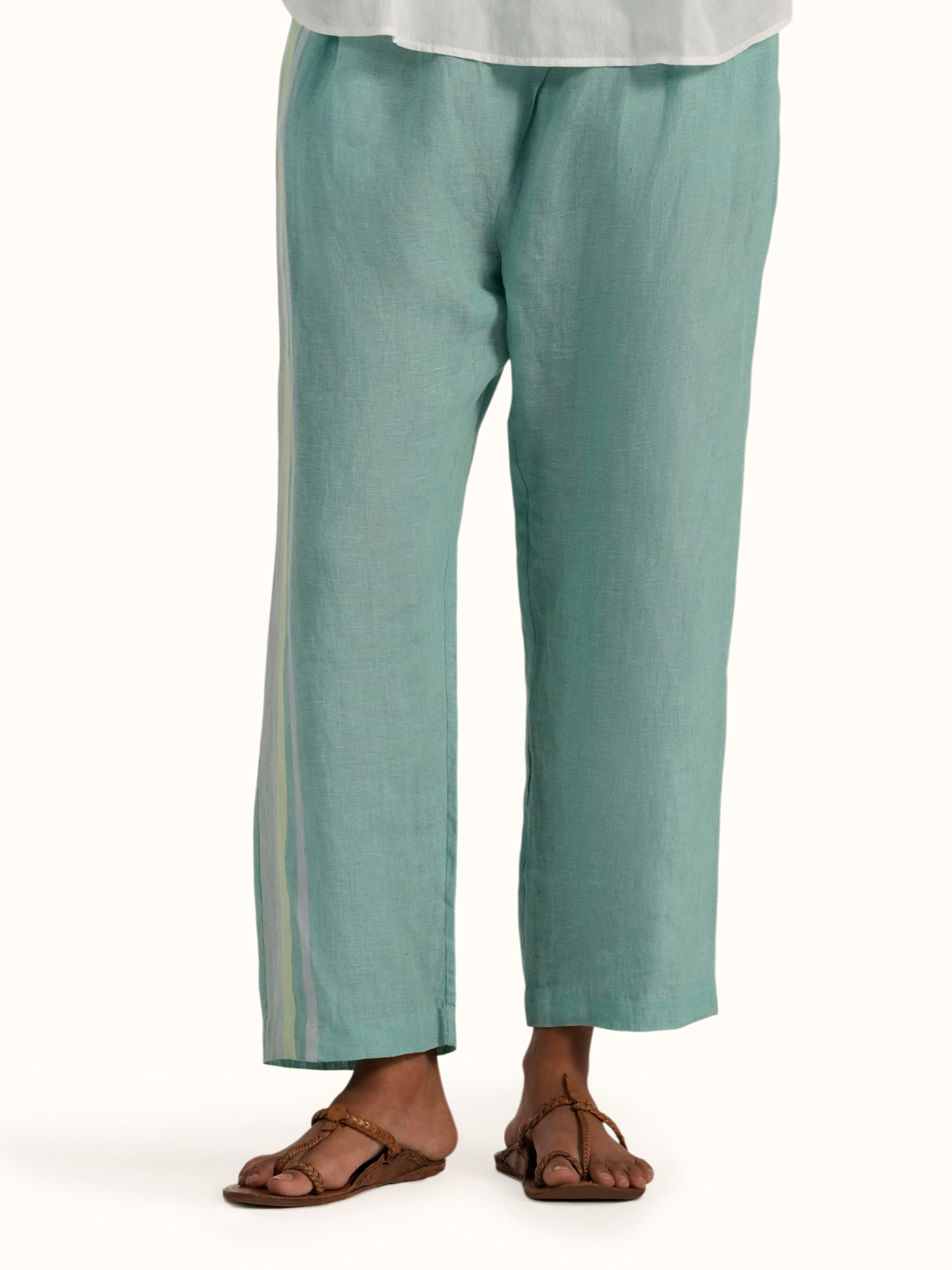 Blue Linen Handloom Co-Ord Set