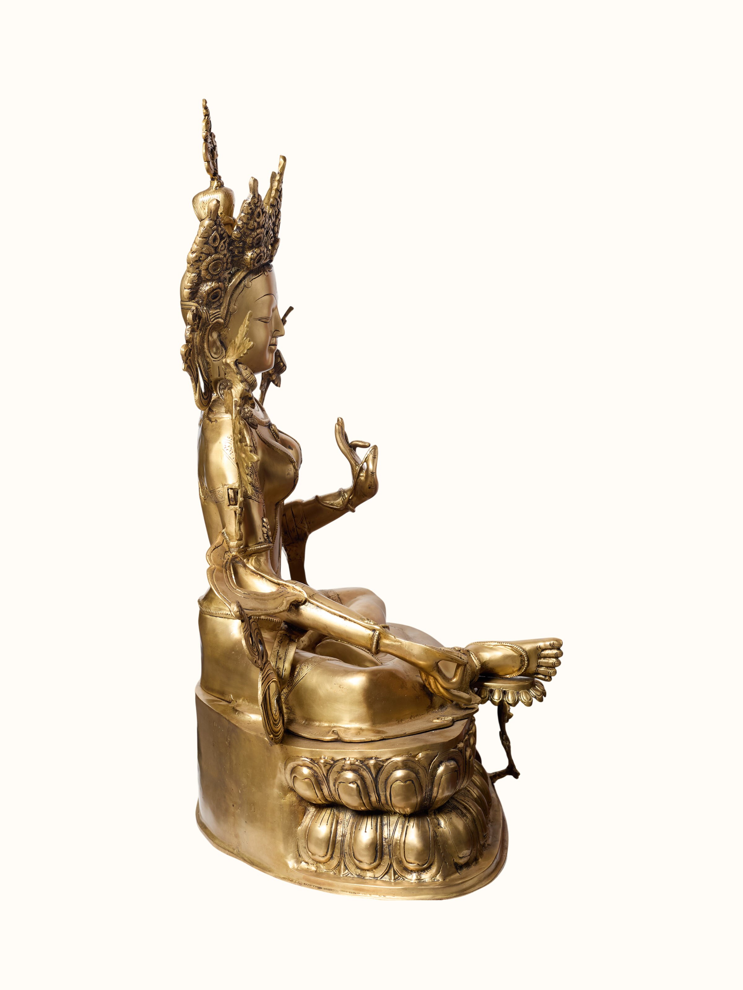 Brass Green Tara Sitting Idol