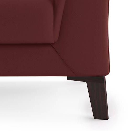 Weston 2 Seater Leather Sofa in Wine Colour