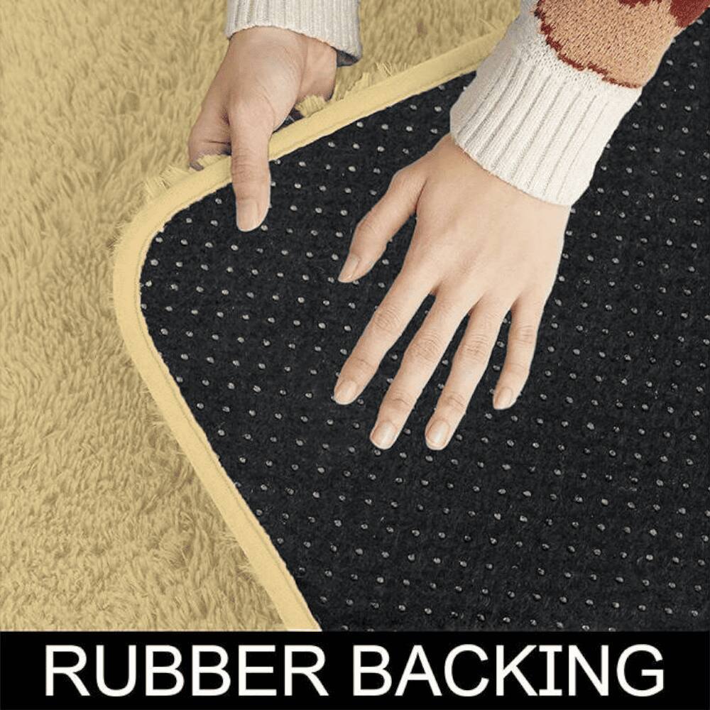 Bath Mat Rabbit Fur 1000 GSM Bathroom Door Mats Anti Skid Water Absorbent Easy Machine Washable Marino Rug for Entrance