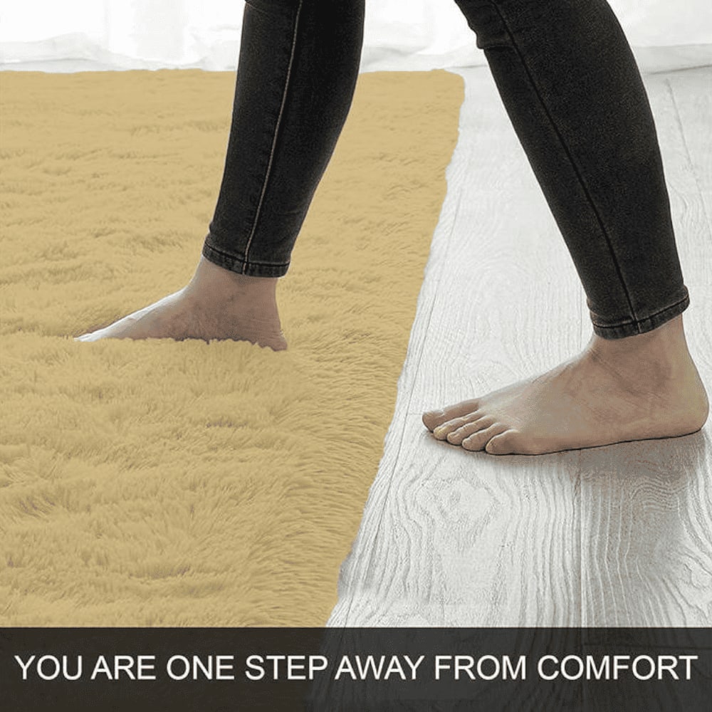 Bath Mat Rabbit Fur 1000 GSM Bathroom Door Mats Anti Skid Water Absorbent Easy Machine Washable Marino Rug for Entrance