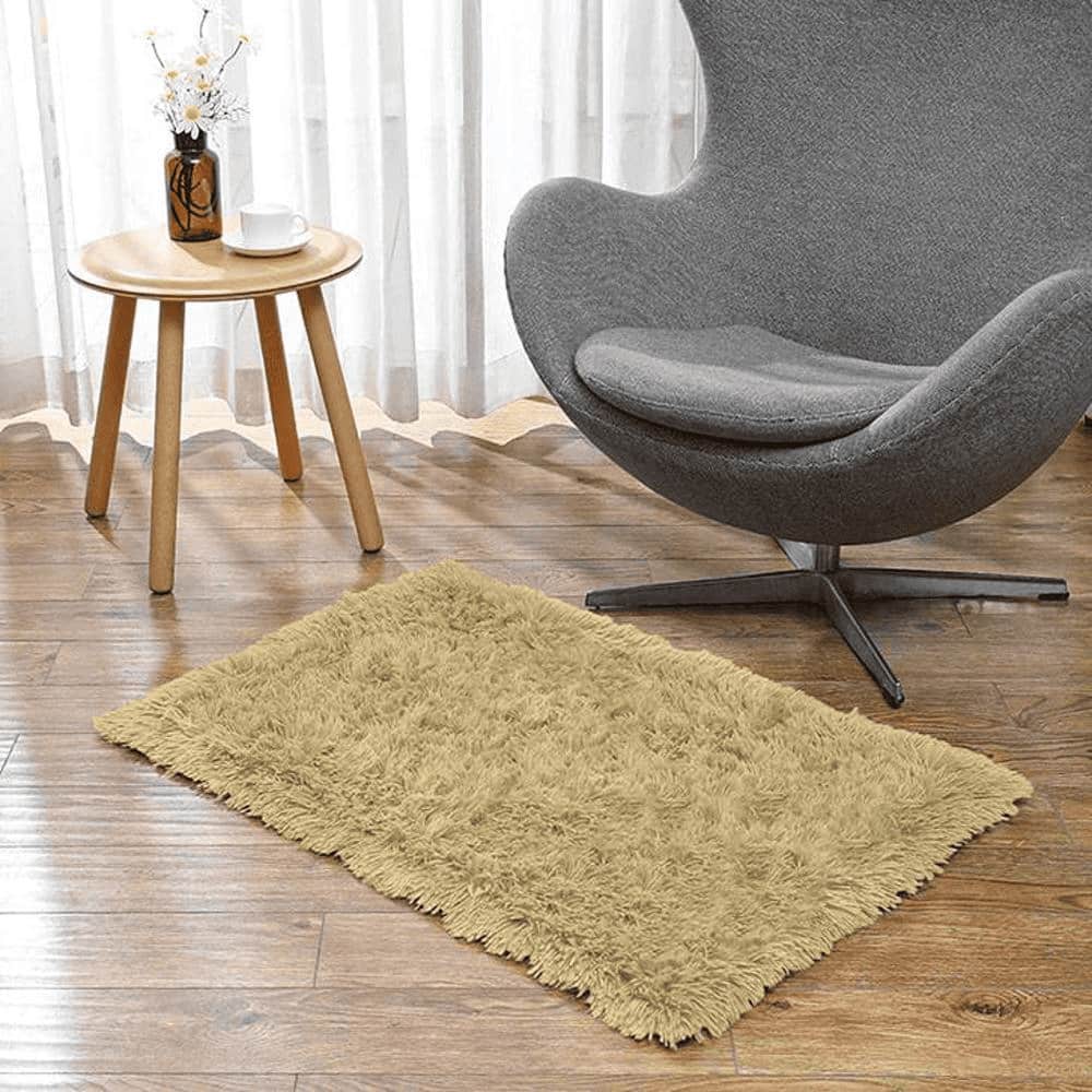 Bath Mat Rabbit Fur 1000 GSM Bathroom Door Mats Anti Skid Water Absorbent Easy Machine Washable Marino Rug for Entrance