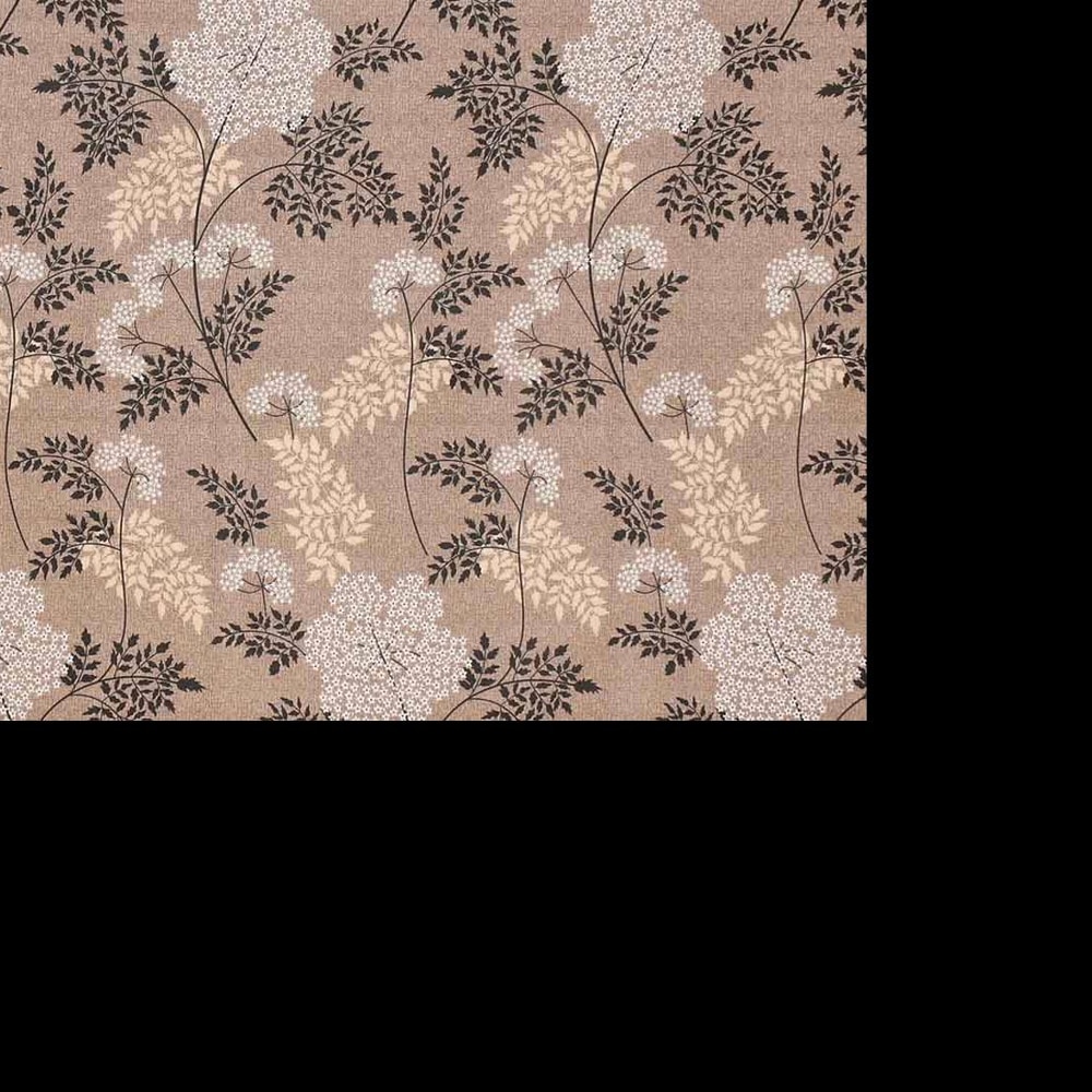 Valentina Beige Floral 160 TC Cotton Double Size Bedsheet with 2 Pillow Covers