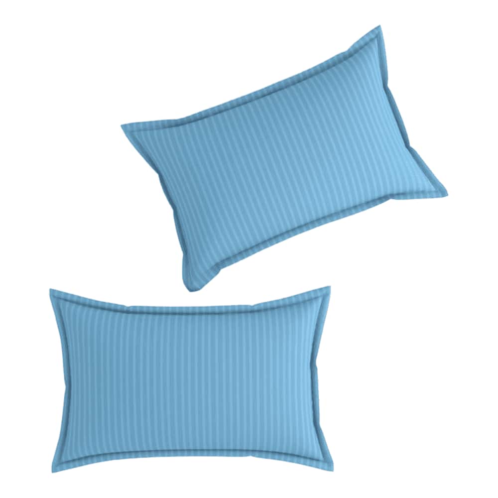 Izan Blue Solid 210 TC Cotton King Size Bedsheet with 2 Pillow Covers