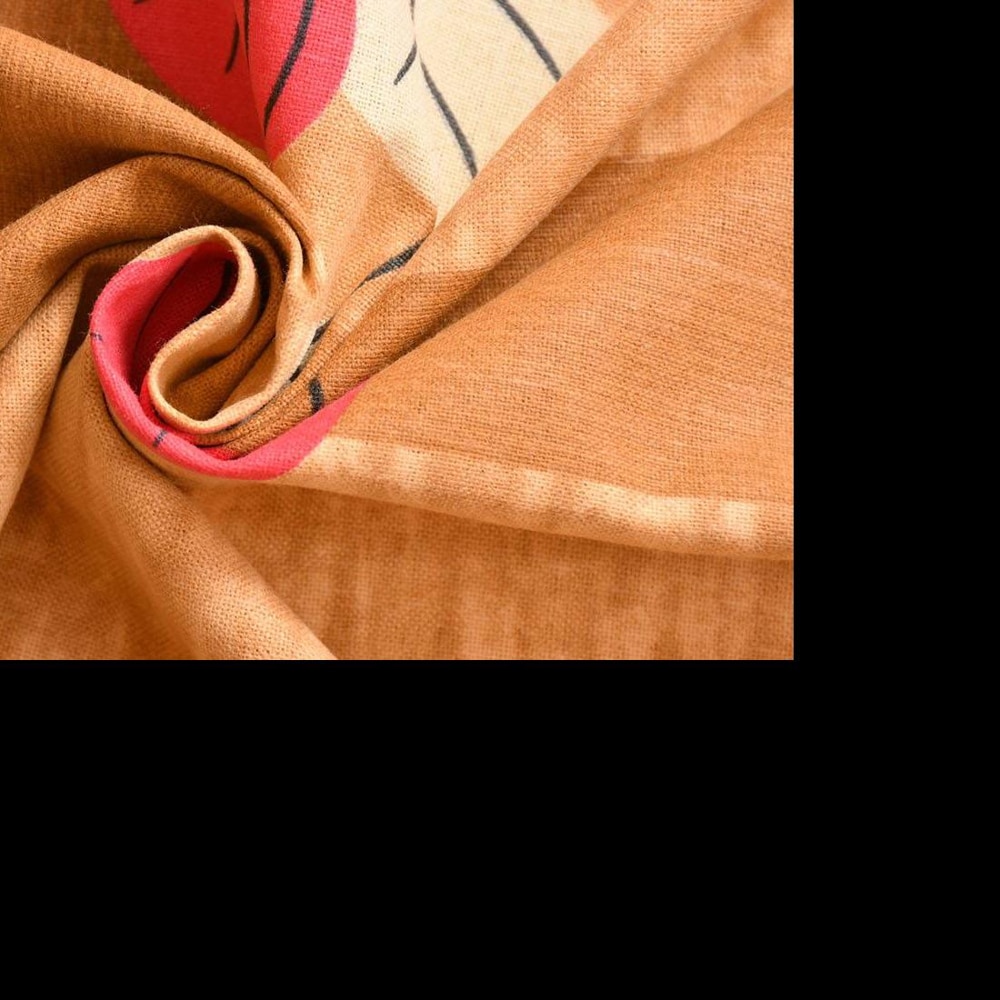 Mario Gold Floral 160 TC Cotton Double Size Bedsheet with 2 Pillow Covers