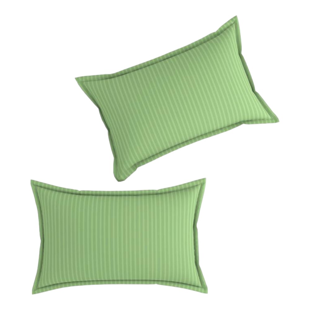 Mateo Green Solid 210 TC Cotton King Size Bedsheet with 2 Pillow Covers