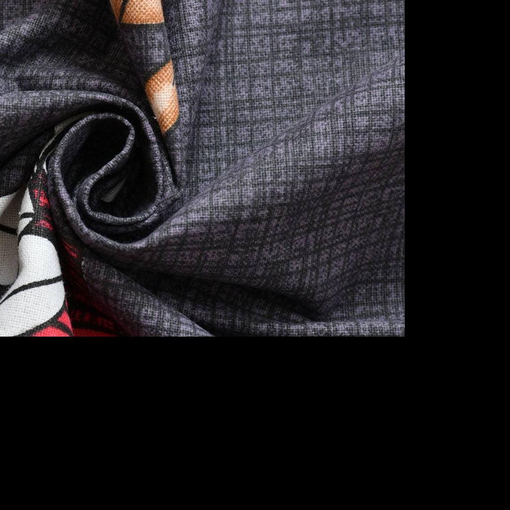 Alma Grey Abstract 160 TC Cotton Double Size Bedsheet with 2 Pillow Covers