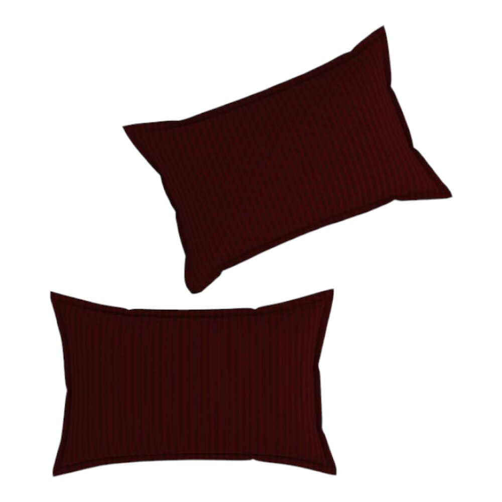 Javier Maroon Solid 210 TC Cotton King Size Bedsheet with 2 Pillow Covers