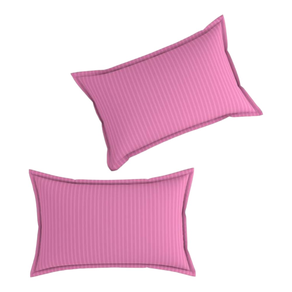 Nicolas Pink Solid 210 TC Cotton King Size Bedsheet with 2 Pillow Covers