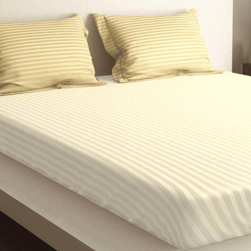 Deance Gold 27X18 Inches Cotton Pillow Cover Set Of 2