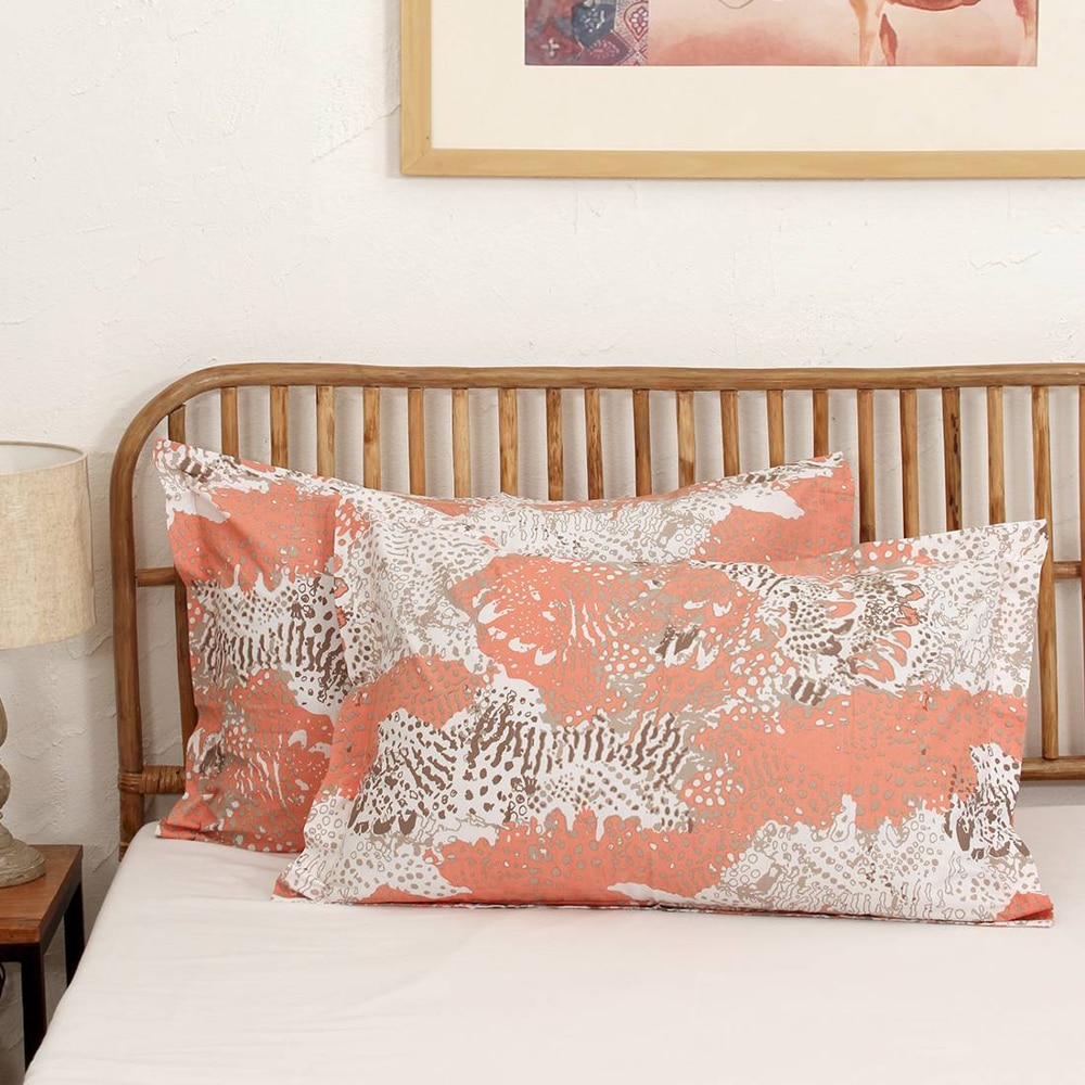 Mashak Pink Cotton Cushion Cover Set Of 2