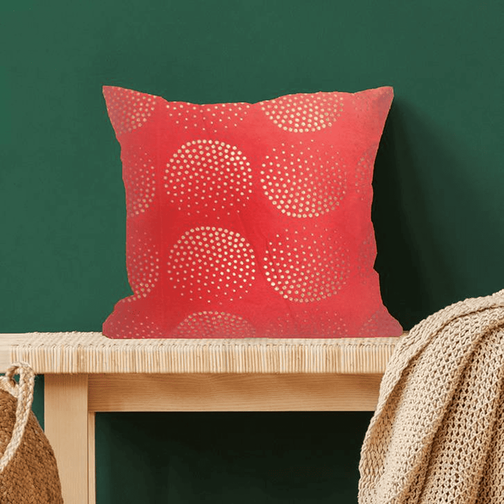 Katniss Red Poly_Cotton Cushion Cover