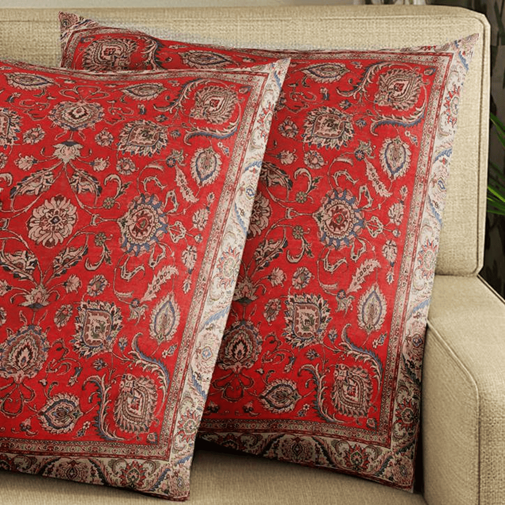 Kourtney Blue Satin Cushion Cover