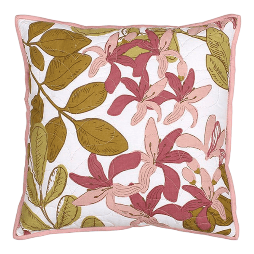 Pink Abstract Cotton Cushion Cover Set Of 2